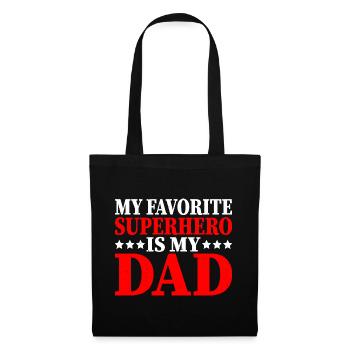 Mon super-héros préféré est mon père 13 ans - Sac en tissu - noir - Devant