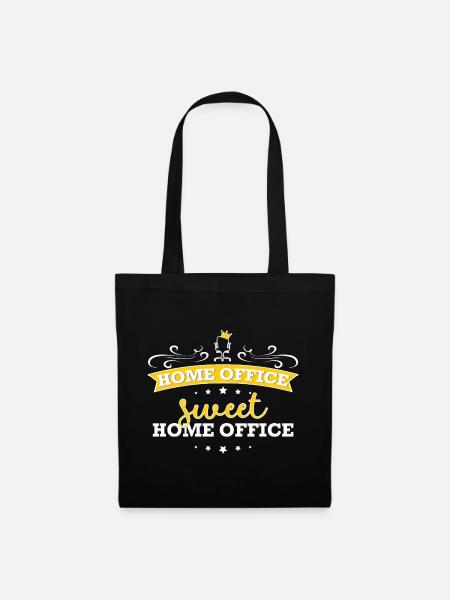 Homeoffice sweet Homeoffice Job Arbeit Humor - Stoffbeutel - Schwarz