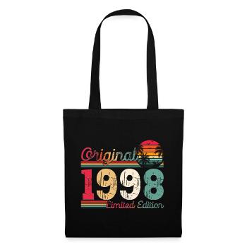 Né 1998 25ème anniversaire Cadeau homme / femme - Sac en tissu - noir - Devant