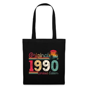 Né en 1990 33ème anniversaire Cadeau homme / femme - Sac en tissu - noir - Devant