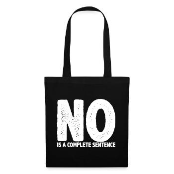 Non est une phrase complète 26 - Sac en tissu - noir - Devant