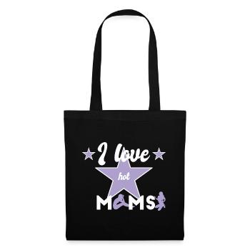 Hot Moms - I Love - Stoffbeutel - Schwarz - Vorne