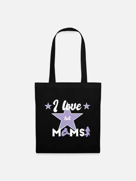 Hot Moms - I Love - Stoffbeutel - Schwarz