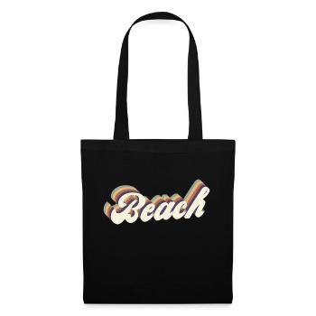 beach vintage - Sac en tissu - noir - Devant