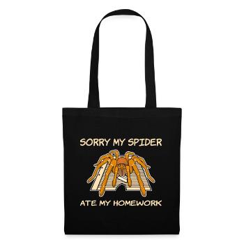 My spider ate my homework - Tote Bag - black - Front