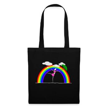 Tanzen im Regenbogen - Stoffbeutel - Schwarz - Vorne