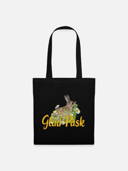 glad pask Frohe Ostern - Stoffbeutel - Schwarz