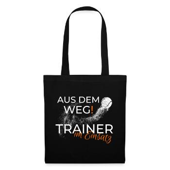 Tennistrainer lustiges Geschenk Shirt - Stoffbeutel - Schwarz - Vorne