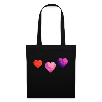 Fiançailles de mariage Saint-Valentin Fête des mères Amour - Sac en tissu - noir - Devant