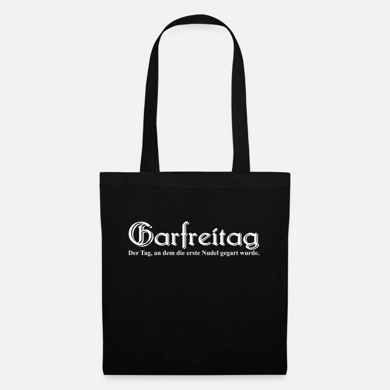 Garfreitag - Passtahfest - Spaghetti Monster - Stoffbeutel - Schwarz