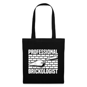Briqueteur Maçon - Sac en tissu - noir - Devant