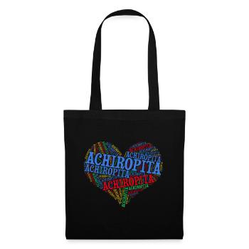 t-shirt Achiropita heart word cloud t-shirt - Tote Bag - black - Front