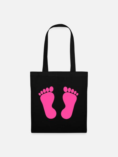 Podologie de pédicure pédicure rose pieds roses pieds - Sac en tissu - noir