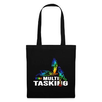 Triathlon multitâche triathlète « natation-vélo-course » - Sac en tissu - noir - Devant