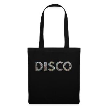 DISCO lettering disco ball look dancing mottofun - Tote Bag - black - Front