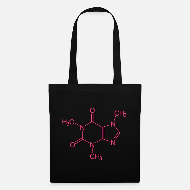 Caffeine/Theine Structural Formula - Tote Bag - black