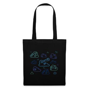 Neon Spiral Clouds - Tote Bag - black - Front