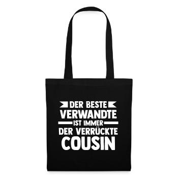 Cousins Cousin - Stoffbeutel - Schwarz - Vorne