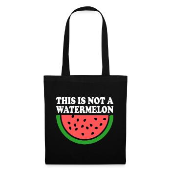 THIS IS NOT A WATERMELON - Stoffbeutel - Schwarz - Vorne