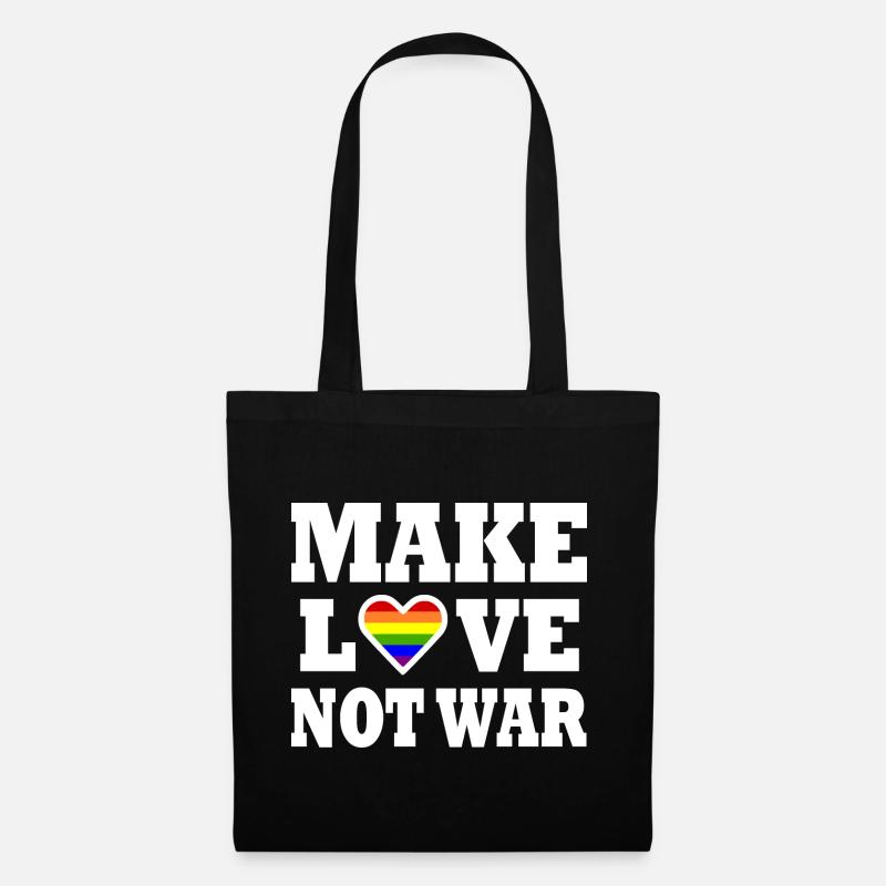 Make love not war - Stoffbeutel - Schwarz