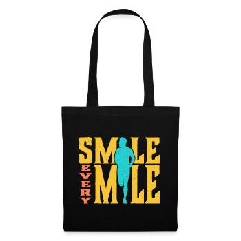Smile Every Mile 5 - Stoffbeutel - Schwarz - Vorne