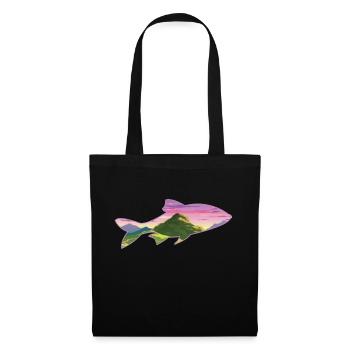 Conservation de la nature Forêt Poissons Pêche au poisson - Sac en tissu - noir - Devant