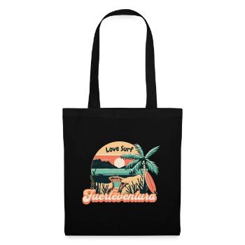 Fuerteventura Surfing Surfboard Palm Trees Island Summer - Tote Bag - black - Front