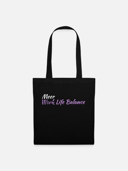 Work Life Balance - Stoffbeutel - Schwarz