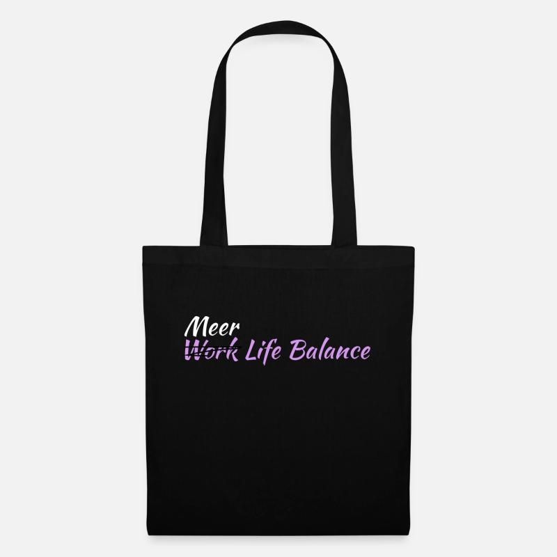 Work Life Balance - Stoffbeutel - Schwarz