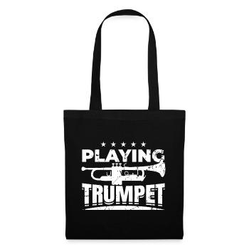 Playing the trumpet - Tote Bag - black - Front