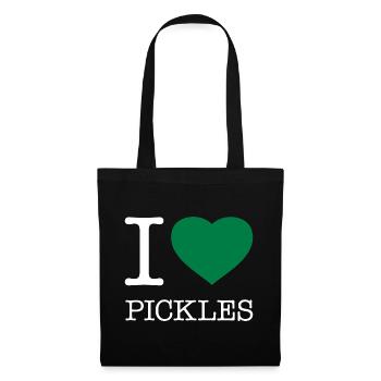 I LOVE PICKLES - Stoffbeutel - Schwarz - Vorne