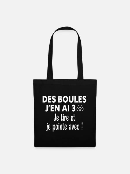 Pétanque - Pétanque Humour - Fan de Pétanque - Sac en tissu - noir