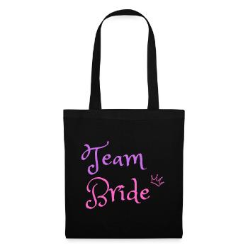 Team Bride - Stoffbeutel - Schwarz - Vorne