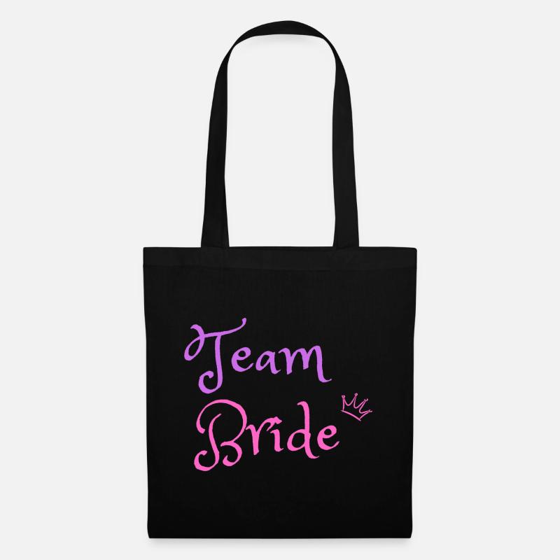 Team Bride - Stoffbeutel - Schwarz