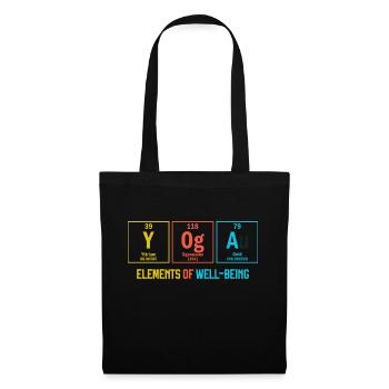 Yoga The Elements of Well-Being Periodic Table - Tote Bag - black - Front
