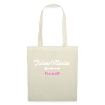 Bride-to-be - passendes T-Shirt - Stoffbeutel - Natur - Vorne