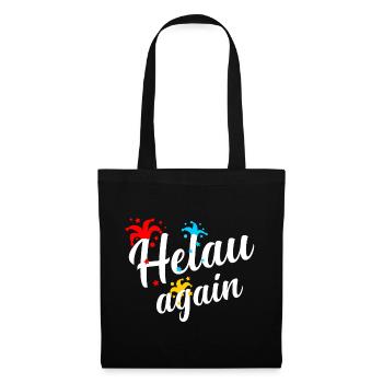 Helau, Fasching, Carnaval, Fasnacht, Fasnet - Sac en tissu - noir - Devant