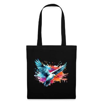 Colorful seagull paint blobs paint splashes - Tote Bag - black - Front