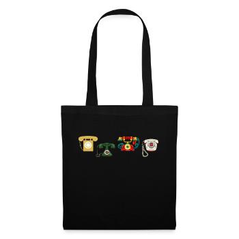 Vintage Retro Phone - Tote Bag - black - Front