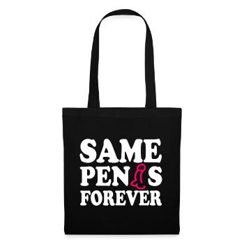 Same penis forever - Stoffbeutel - Schwarz - Vorne
