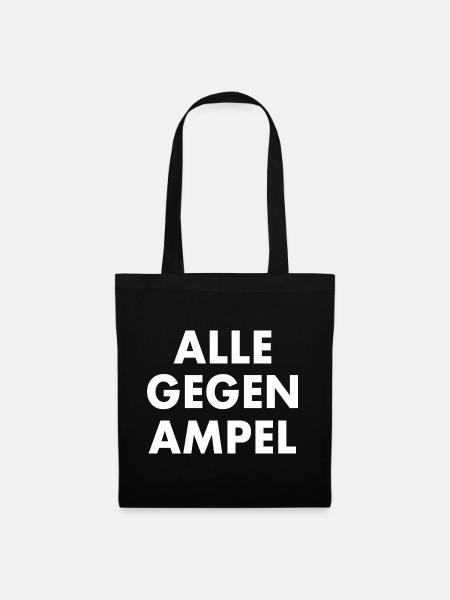 Alle gegen rechts - Stoffbeutel - Schwarz
