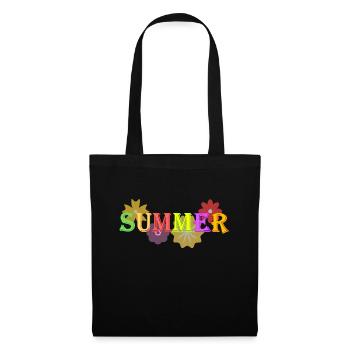Sommer bringt Farbe - Stoffbeutel - Schwarz - Vorne
