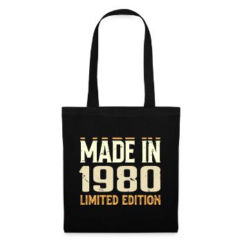 Cadeau Anniversaire 1980 Génial Depuis 1980 Retro - Sac en tissu - noir - Devant