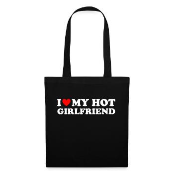 Ich liebe meine heiße GF Mädchen Junge Paar Valentinstag - Stoffbeutel - Schwarz - Vorne