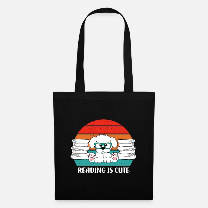 Reading is cute - Tote Bag - black