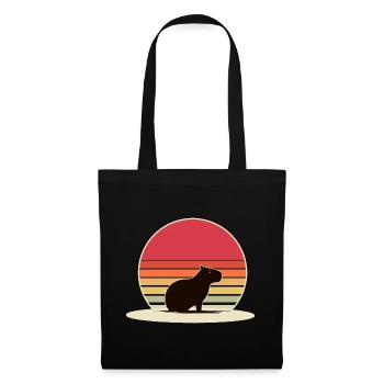 Capybara - Stoffbeutel - Schwarz - Vorne