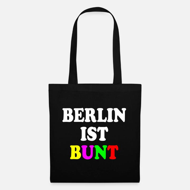 Berlin ist bunt - Stoffbeutel - Schwarz