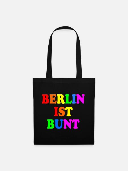 Berlin ist bunt - Stoffbeutel - Schwarz