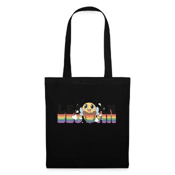 Les Bee An - Fierté lesbienne LGBT - Mais d’abord, - Sac en tissu - noir - Devant