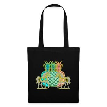Ananas Licorne d’été Licornes Fruits Fruits Cheval - Sac en tissu - noir - Devant